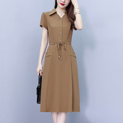 Korean Style Summer Chiffon Dress for Women, Summer 2026 New Fashion, Waist-Cinching, Slimming, Stylish Dress
