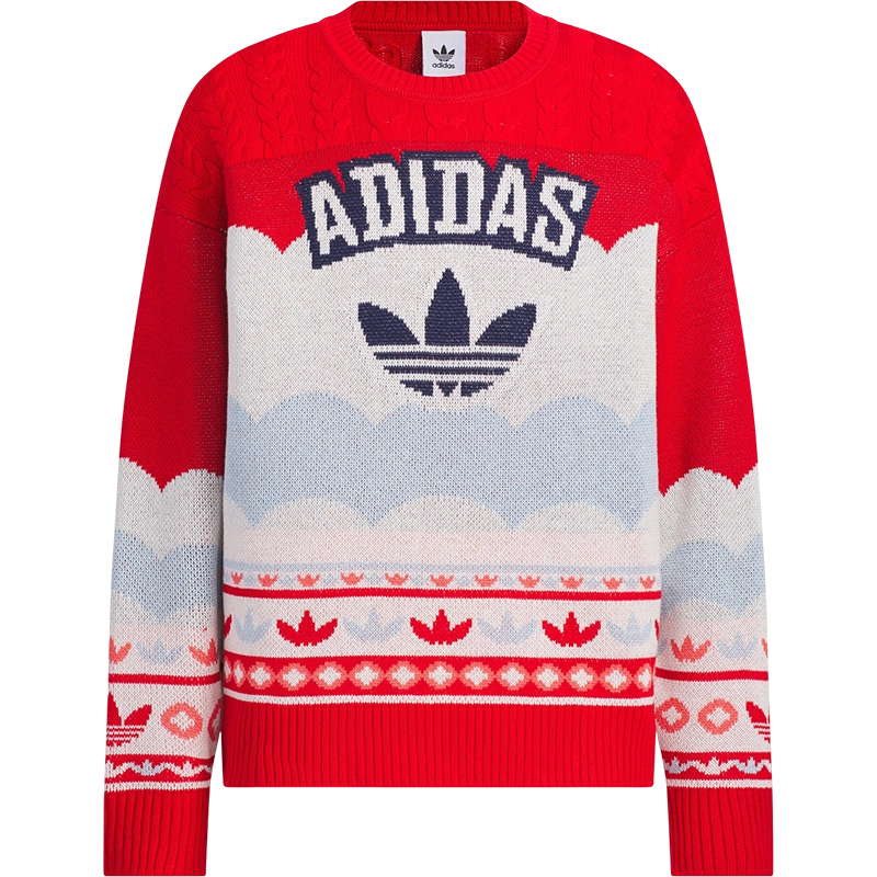 Adidas/阿迪达斯官方正品三叶草男女款圆领时尚长袖毛衣JL8367 - Main Image