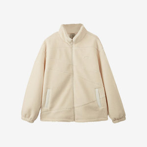 
Skechers/Skechers genuine new men's and women's stand collar lamb velvet warm windproof jacket