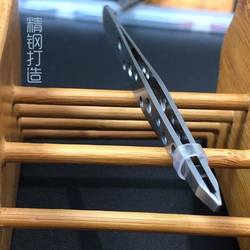 Stainless steel oblique eyebrow clip thickened tweezers nine-hole anti-slip eyelash curler makeup beauty eyebrow beauty eyebrow clip