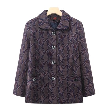 Middle-aged and elderly women's spring and autumn coats grandma clothes tops mother autumn clothes new style elderly clothes old lady jackets
