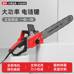 Electric Chainsaw for Home Use, Small Handheld Logging Saw, 220V Plug-In, 16inch Electric Chain Saw for Cutting Firewood and Trees