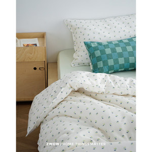 
Zwow [Freesia] floral pure cotton combed cotton skin-friendly and soft type A bed sheet and quilt cover four-piece set