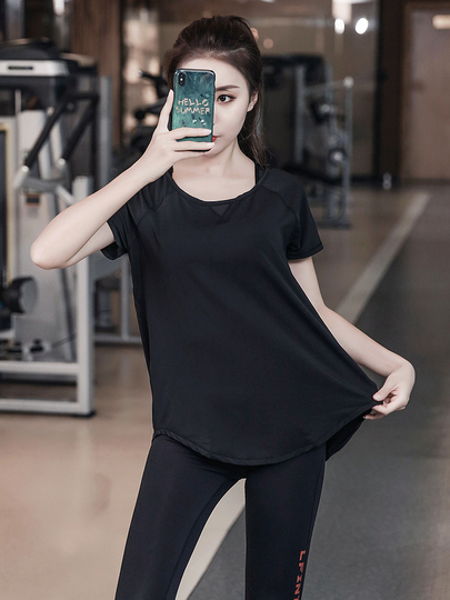 通販 送料無料 Gym Short Women's T-Shirt Quick-Drying Running Sports Clothing