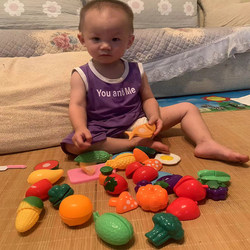 Large Cuttable Fruit Toy Watermelon for Babies and Children, Pretend Play, Realistic Vegetable Cutting Toy, Kitchen Cutting Board