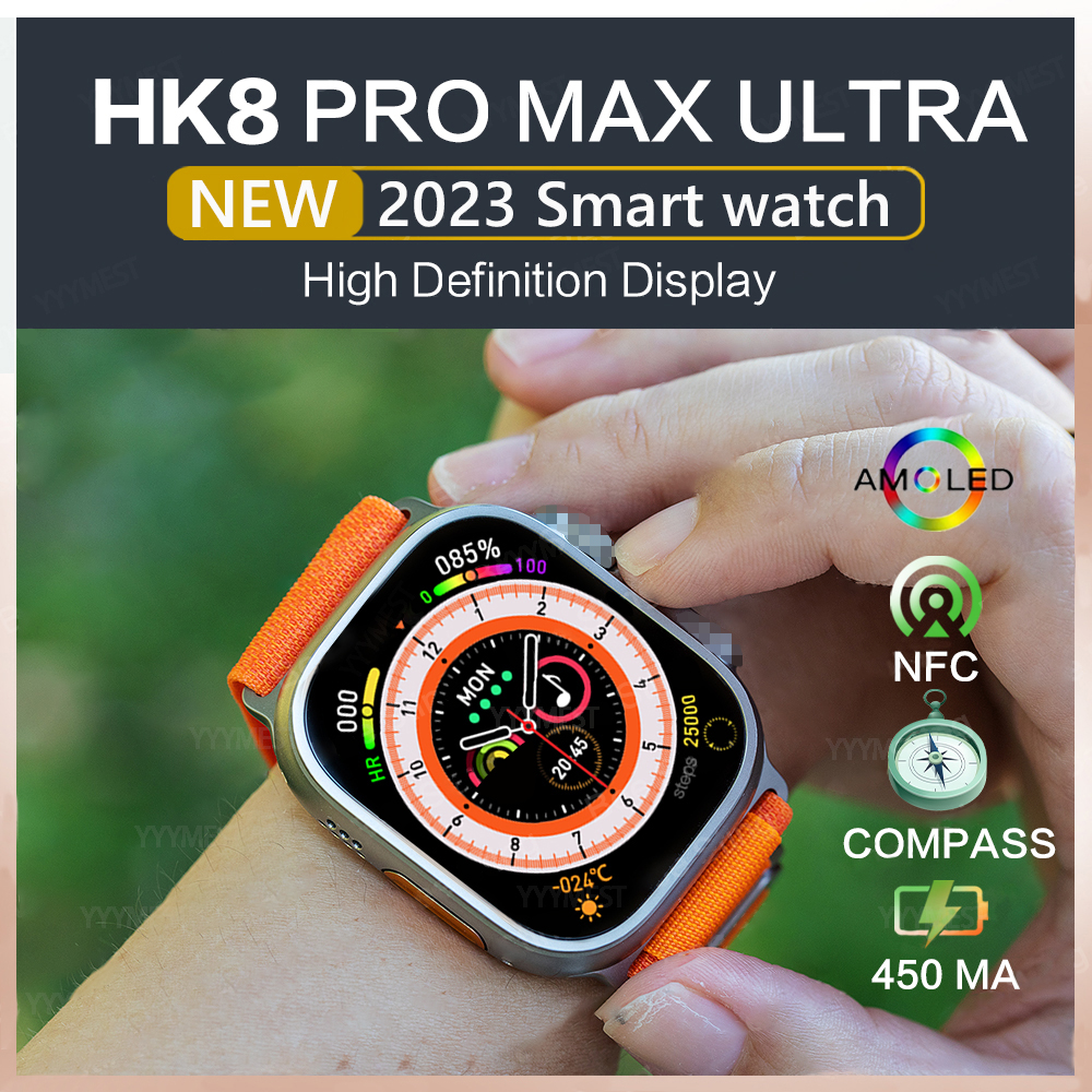 HK8 PRO MAX Ʈ Ʈ ġ ø 8 49MM 2.12\u2033 Ƹ HD-