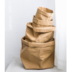 Japanese-Style Eco-Friendly Clothing Storage Bag Kraft Paper Flower Pot Refrigerator Storage Basket Cosmetics Storage Birthday Confession Decoration