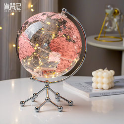 Light Luxury Transparent Globe Ornaments, Home Decorations, Light Luxury High-End Office Desktop, Living Room Tv Cabinet Decorations