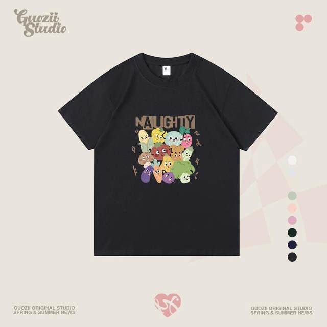 Black cartoon printed short-sleeved T-shirt for women in summer loose slim half-sleeved T-shirt fashionable age-reducing chic top trendy