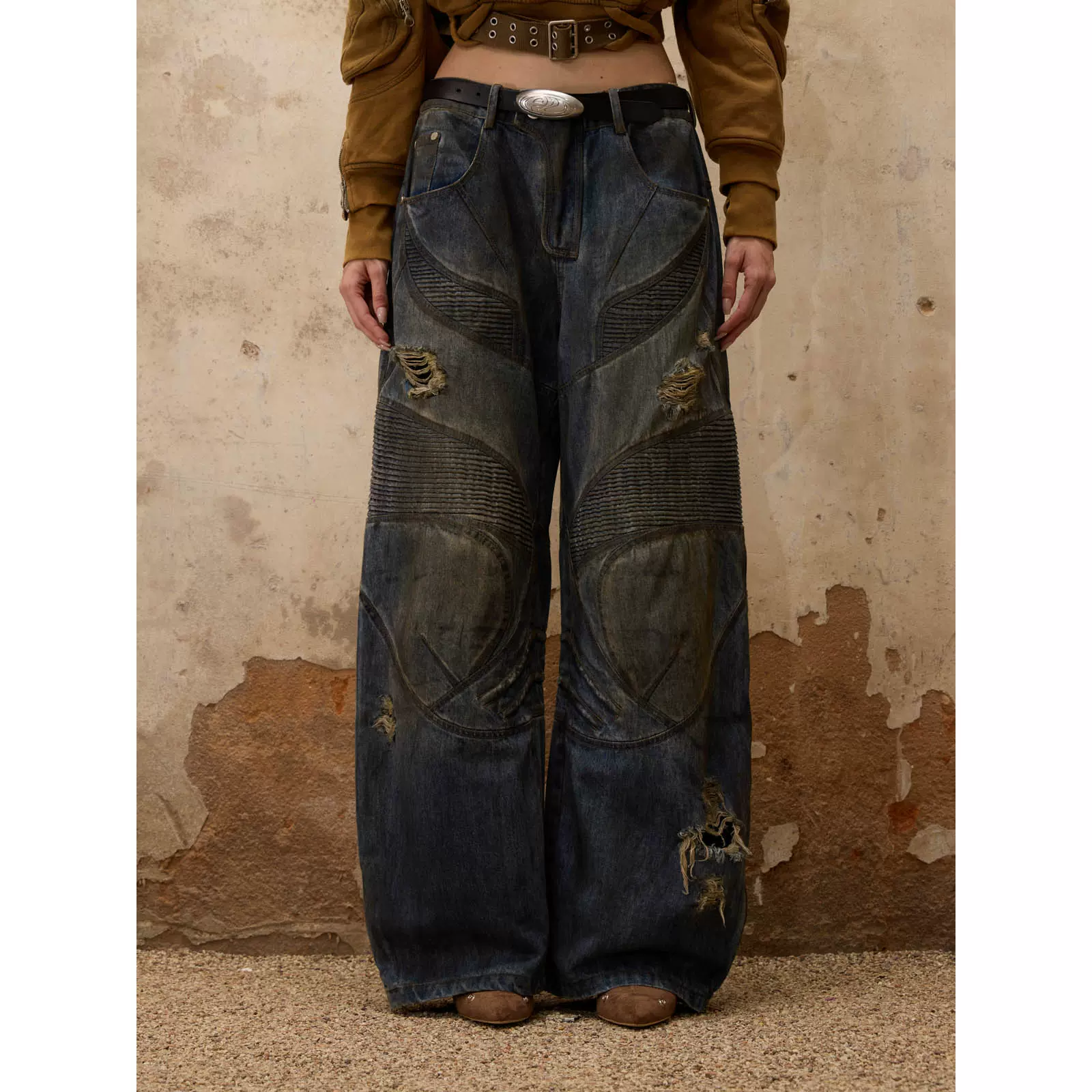 保障できる PERSONSOUL* Contour 23FW Dirty Jeans Denim メンズ