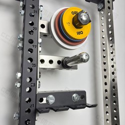 75 Square Tube Squat Rack with 304 Stainless Steel Crossbar, Single Crossbar, Barbell Weight Storage Rack, 26 Hole Diameter, 50 Hole Spacing