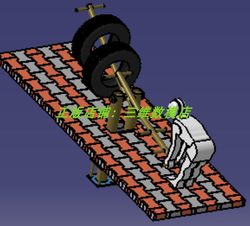 Home yard fitness equipment tire seesaw dummy man floor tiles 3D geometric model