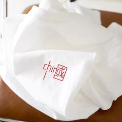 Xinjiang Pure Cotton Chinese Style White Short-Sleeve T-Shirt for Women, Student Top, Korean Style Loose Trendy ins Couple Outfit