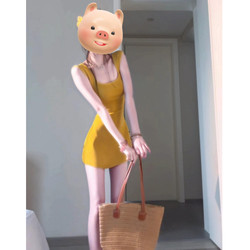 Pure Desire Style Yellow U-Neck Sleeveless Dress for Women 2026 Summer New Waist-Cinching Dress Hot Girl Slim Fit A-Line Short Dress