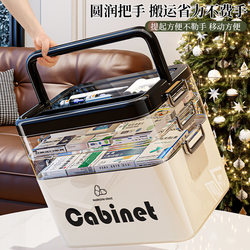 Medical Box, Household Multi-Layer Medicine Box, Transparent Household Medicine Storage Box, Large Capacity, Portable First Aid Box