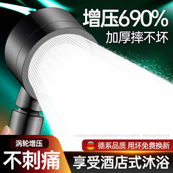 Dual Turbocharged Shower Head with Powerful Universal Rotating Filter for Rain Shower, Chlorine Removal, and Showering