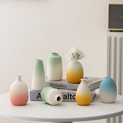 Mini Fresh Gradient Vase Ornaments, Creative Living Room Wine Cabinet, Dried Flowers, Hydroponic Flower Arrangements, Desktop Decorations