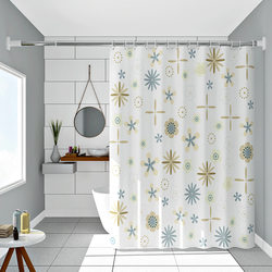 Japanese Imported Thickened Bathroom Shower Curtain Set, Waterproof and Mildew-Proof, No-Drill Bathroom Partition