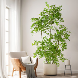 High-End Artificial Green Plants, Large Nandina Bamboo, Dense Potted Plants, Indoor Mall Fake Trees, Decorative Items, Artificial Plant Ornaments