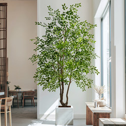 High-End Bionic Green Plant Living Room Artificial Tree Ornament Large Elm Money Tree Artificial Plant Indoor Landscaping Decoration