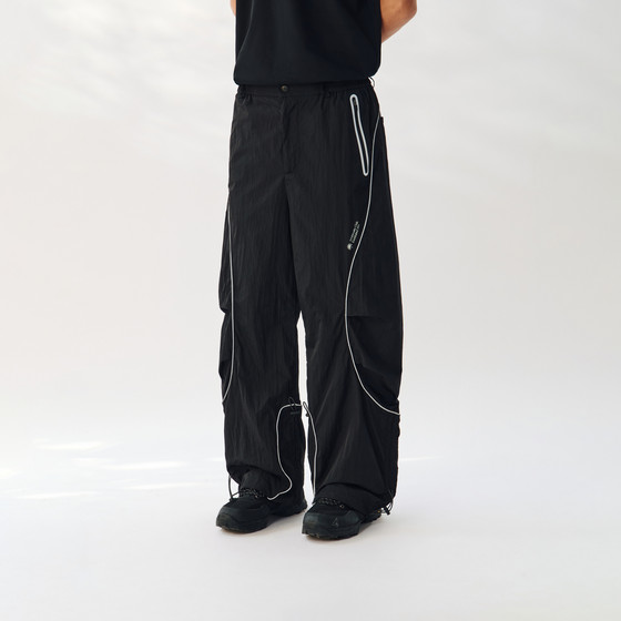 
ATRY reflective contrasting edge casual pants for men spring new outdoor sports dry and comfortable functional wide-leg pants for women