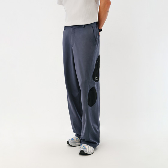 
ATRY woven nylon outdoor splicing casual pants for men summer new sports breathable contrast color wide-leg trousers for women