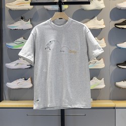 Li-Ning Short-Sleeved T-Shirt for Men, 2025 Autumn New Style, Loose and Comfortable, Pure Cotton, Breathable, Round-Neck Cultural Shirt Ahsvb73