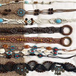 Bohemian Ethnic Style High-End Waist Chain Decoration with Skirt Waist Rope Woven Tassel Belt for Women 2025 New Style