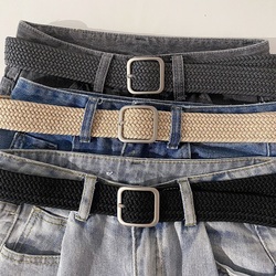 Braided Belt Female Ins Style Student Decoration With Jeans Trend Simple Fashion All-match Men's Canvas Belt