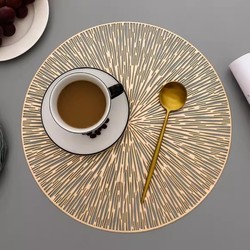 European style hollow insulated placemat dining table decoration mat Western placemat ins home placemat round fireworks placemat fireworks