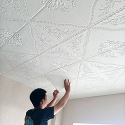 Self-Adhesive Wallpaper 3D Stereo Wall Stickers Wallpaper Roof Ceiling Ceiling Stickers Waterproof Living Room Ceiling Renovation Decoration