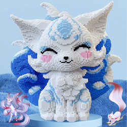 Extra-Large Nine-Tailed Fox Building Blocks 2025 New Model High-Difficulty Giant Adult Version Educational Assembly Toy Extra-Large Ornament
