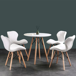 Nordic small round table, simple coffee shop dining table, reception room, conference room, rest area, reception and negotiation table and chairs