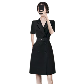 Small fashion professional commute OL black suit skirt
