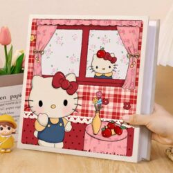 Kitty Laminated Photo Album DIY Handmade Self-Adhesive Memory Album Polaroid Photo Storage 3456inch Couple Photo Album