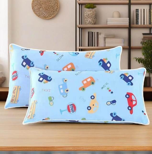 Children's Pillow Set 30x50 Summer Cotton Cartoon Cartoon Timber Baby Pillow Turtle Kindergarten Single Student Pillow Case 35X55