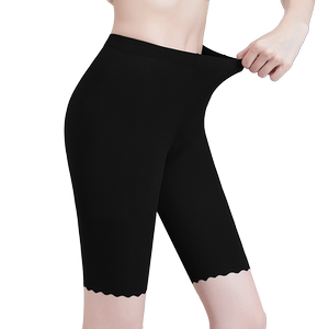 Anti -take -off safety pants female summer free pants wearing ice silk without trace light -colored shorts without rolling elastic pants pants