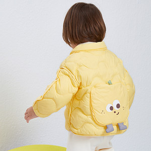 
[Same style in the mall] Baby and children's thin down jacket for boys and girls babies' thin autumn and winter children's clothing white duck velvet