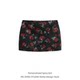 Hot girl retro rose printed mesh skirt for women in summer new high-waisted slim hip A-line short skirt