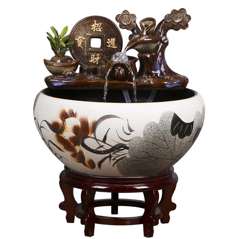 家飾品陶磁器招財魚置物 Amazon.com: noxozoqm 招财金龙鱼摆件Chinese Feng