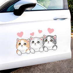 Cartoon Cat Car Stickers to Cover Scratches on the Car Body, Large Area Bumper Scratches, Cover Car Door Scars, Car Stickers