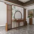 vách ngăn trang trí cầu thang Phong cách Trung Quốc mới vách ngăn phòng khách gỗ nguyên khối sảnh khách sạn nghiên cứu phòng trà lối vào văn phòng màn hình ghế đơn giản hiện đại bình phong di động Màn hình / Cửa sổ
