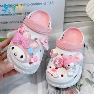 
Girls' good-looking slippers can be worn outside for swimming, non-slip summer children's beach shoes, Melody girls' sandals