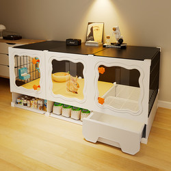 Rabbit Cage with Toilet for Home Use, Extra-Large Indoor Villa for Breeding Pet Rabbits, Special Dwarf Rabbit House