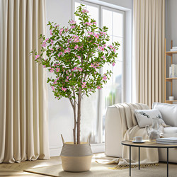 Artificial Green Plant, Myrtle, Fake Flower Tree, Floor-Standing Fake Tree, Potted Plant, Indoor Living Room, Artificial Plant Decoration, Landscaping