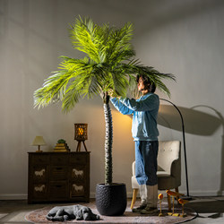 Large Artificial Tree Green Plant Areca Palm Areca Palm Tree Imitation Artificial Tree Plant Potted Indoor Living Room Decoration Ornament