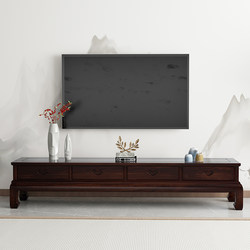 Golden Rosewood Tv Cabinet, Simple New Chinese Style Floor-Standing Cabinet, Solid Wood Living Room and Bedroom Tv Cabinet for Small Apartments