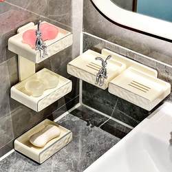 Soap dish wall-mounted punch-free high-end drain soap dish