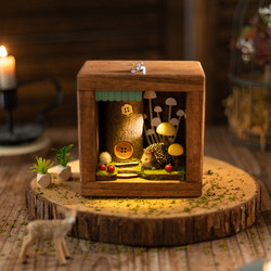 A-Ying Forest-Style Micro-Landscape Ornament Art Workstation Blind Box Bedside Table Decoration Lamp Christmas Valentine's Day Gift