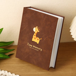 Leather Photo Album, Commemorative Album, Couple's Love Travel Photo Book, 5inch 6inch Large-Capacity Polaroid Photo Album